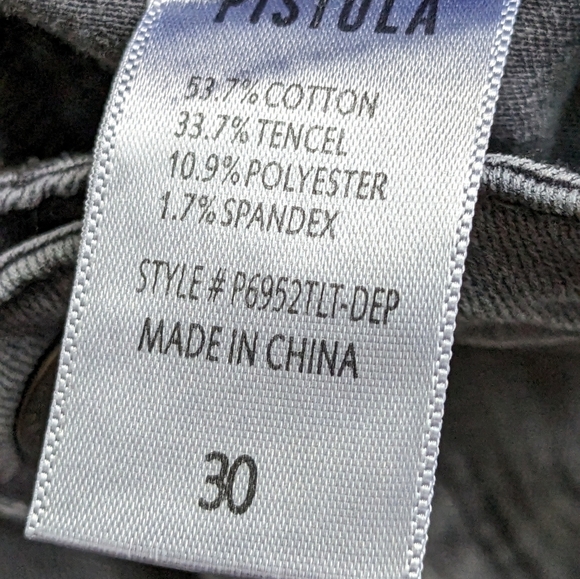 Pistola Anthropologie Topanga Cargo Zipper Moto Skinny Jeans Gray Crop. Size 30 - Picture 7 of 8